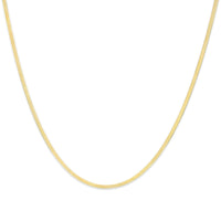 Unisex Solid 14K Gold 2.8mm Imperial Herringbone Chain Necklace