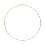 Unisex Solid 14K Gold 2.8mm Imperial Herringbone Chain Necklace-3 thumbnail 4