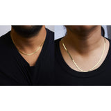 Unisex Solid 14K Gold 2.8mm Imperial Herringbone Chain Necklace-2 thumbnail 3