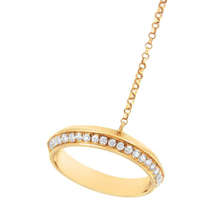 14K Yellow Gold 1/4 Cttw Diamond Ring and Bracelet Hand Chain (G-H Color, SI1-SI2 Clarity) - 7