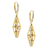 14K Yellow Gold 5/8 Cttw Diamond Geometrical Pillar Drop and Dangle Earrings (G-H Color, SI1-SI2 Clarity)-1 thumbnail 2