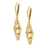 14K Yellow Gold 5/8 Cttw Diamond Geometrical Pillar Drop and Dangle Earrings (G-H Color, SI1-SI2 Clarity)-3 thumbnail 4
