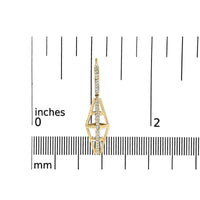 14K Yellow Gold 5/8 Cttw Diamond Geometrical Pillar Drop and Dangle Earrings (G-H Color, SI1-SI2 Clarity)