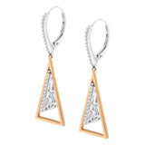 14K Rose and White Gold 3/8 Cttw Diamond Windchime Drop and Dangle Earring (G-H Color, SI1-SI2 Clarity)-3 thumbnail 4