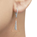 14K Rose and White Gold 3/8 Cttw Diamond Windchime Drop and Dangle Earring (G-H Color, SI1-SI2 Clarity)-2 thumbnail 3