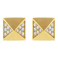 14K Yellow Gold 1/4 Cttw Diamond Pyramid Stud Earring (G-H Color, SI1-SI2 Clarity)