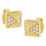 14K Yellow Gold 1/4 Cttw Diamond Pyramid Stud Earring (G-H Color, SI1-SI2 Clarity)-3 thumbnail 4