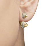 14K Rose Gold 1.00 Cttw Diamond Double Cone Jacket Stud Earring (G-H Color, SI1-SI2 Clarity)-2 thumbnail 3