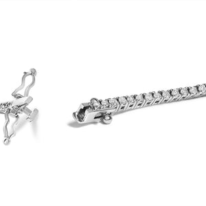 14K White Gold Classic 1 1/2 Cttw Diamond Tennis Bracelet-1