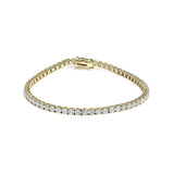 14K Yellow Gold Classic 5.00 Cttw Diamond Tennis Bracelet-0 thumbnail 1