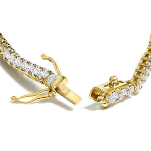 14K Yellow Gold Classic 5.00 Cttw Diamond Tennis Bracelet-1