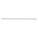 14K White Gold 4.0 Cttw Alternating White and Blue Lab Grown Diamond Tennis Bracelet - 7