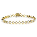 Yellow Gold Vermeil 1/4 Cttw Diamond  Geometric Link Bracelet-0