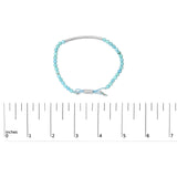 Sterling Silver Turquoise Beads Station Bracelet with Bolo Clasp-4 thumbnail 5