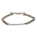 Sterling Silver Jasper Bead Station Bracelet Bolo Clasp-0