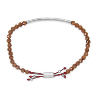 Sterling Silver Sand Bead Station Bracelet Bolo