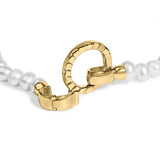 18K Yellow Gold Vermeil Pearl Infinity Lock Tennis Bracelet-1 thumbnail 2