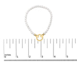 18K Yellow Gold Vermeil Pearl Infinity Lock Tennis Bracelet-4 thumbnail 5