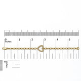 Yellow Gold Vermeil Diamond Accent Open Heart Link Bracelet-4 thumbnail 5