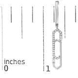 14K White Gold 1/4 Cttw Diamond Interlocking Paperclip Dangle Earrings-4 thumbnail 5