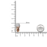 18K Rose Gold 3/4 Cttw Round Diamond Pave Cuban Chain Huggie Earrings (G-H Color, SI1-SI2 Clarity)-4 thumbnail 5