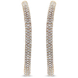 18K Rose Gold 6.90 Cttw Pave Set Diamond Inside Out Eternity Hoop Earrings (F-G Color, VS1-VS2 Clarity)-1 thumbnail 2