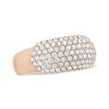 18K Rose Gold 1.00 Cttw Diamond Multi Row Dome Band Ring (F-G Color, VS1-VS2 Clarity)-1 thumbnail 2