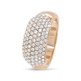 18K Rose Gold 1.00 Cttw Diamond Multi Row Dome Band Ring (F-G Color, VS1-VS2 Clarity)-3 thumbnail 4