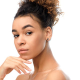 .925 Sterling Silver Princess-Cut Square Black Diamond Classic 4-Prong Stud Earrings with Screw Backs-2 thumbnail 3