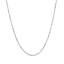 Load image into Gallery viewer, 14k White Gold Classic Box Chain 0.7mm