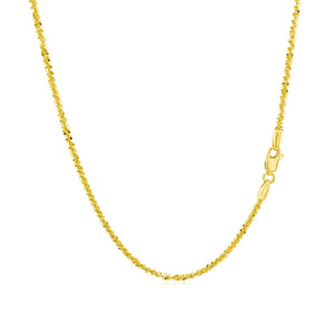 14k Yellow Gold Sparkle Chain 1.5mm