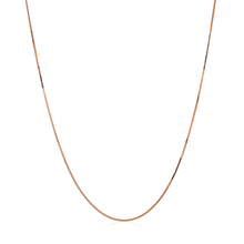 Load image into Gallery viewer, 14k Rose Gold Classic Box Chain 0.45mm