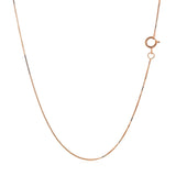 14k Rose Gold Classic Box Chain 0.45mm thumbnail 4