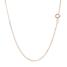 Load image into Gallery viewer, 14k Rose Gold Classic Box Chain 0.45mm