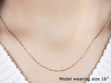 14k Rose Gold Classic Box Chain 0.45mm thumbnail 5