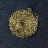 2.0mm 14k Yellow Gold Light Rope Chain thumbnail 7