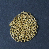 3.5mm 14k Yellow Gold Pendant Chain with Textured Links thumbnail 7