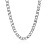 5.8mm 14k White Gold Solid Miami Cuban Chain thumbnail 3