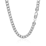 5.8mm 14k White Gold Solid Miami Cuban Chain thumbnail 4