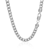 5.8mm 14k White Gold Solid Miami Cuban Chain