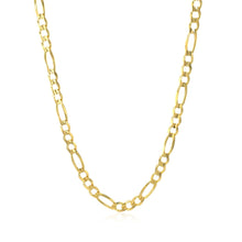 Load image into Gallery viewer, 3.8mm 14k Yellow Gold Solid Figaro Chain