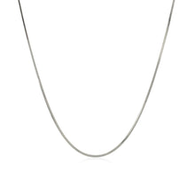Load image into Gallery viewer, Sterling Silver Rhodium Plated Octagonal Snake Chain 0.9mm