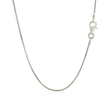 Sterling Silver Rhodium Plated Octagonal Snake Chain 0.9mm thumbnail 4