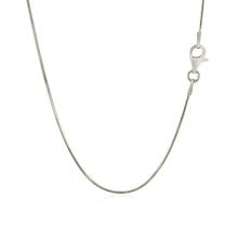 Load image into Gallery viewer, Sterling Silver Rhodium Plated Octagonal Snake Chain 0.9mm