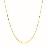14k Yellow Gold Adjustable Box Chain 0.7mm thumbnail 2