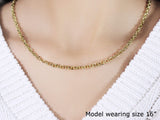 4.0mm 14k Yellow Gold Diamond Cut Cable Link Chain thumbnail 6