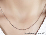 14k White Gold Diamond-Cut Alternating Bead Chain 1.2mm thumbnail 5