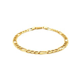 4.6mm 14k Yellow Gold Lite Figaro Bracelet thumbnail 3