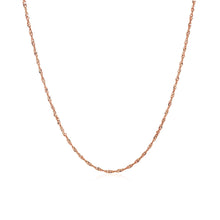 Load image into Gallery viewer, 14k Rose Gold Singapore Chain 1.0mm