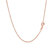 Load image into Gallery viewer, 14k Rose Gold Singapore Chain 1.0mm
